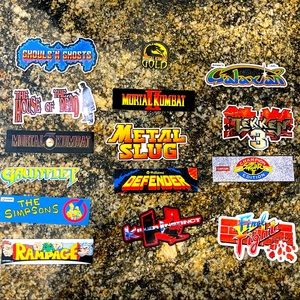 (QTY. 19) 1980s Video Game Stickers